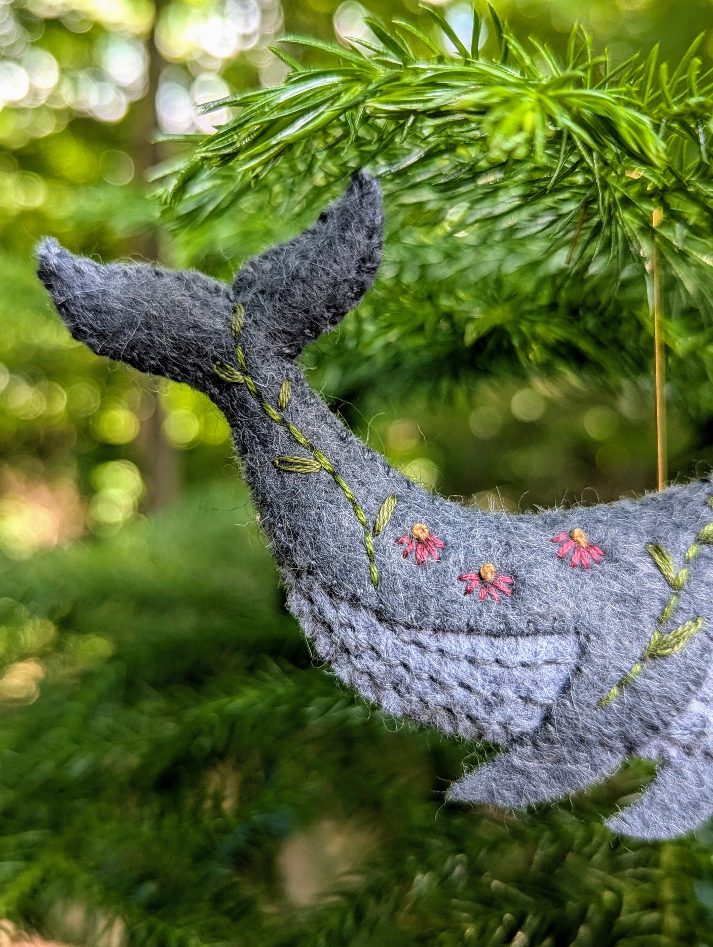 Kate Minelli- Whale Ornament (grey)