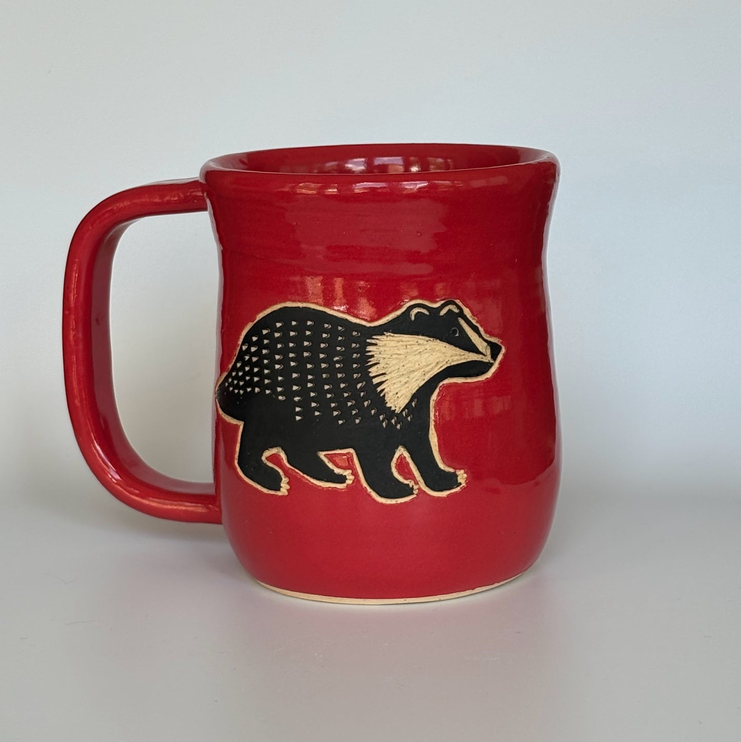 Anne Runkle- Badger Mug (red)