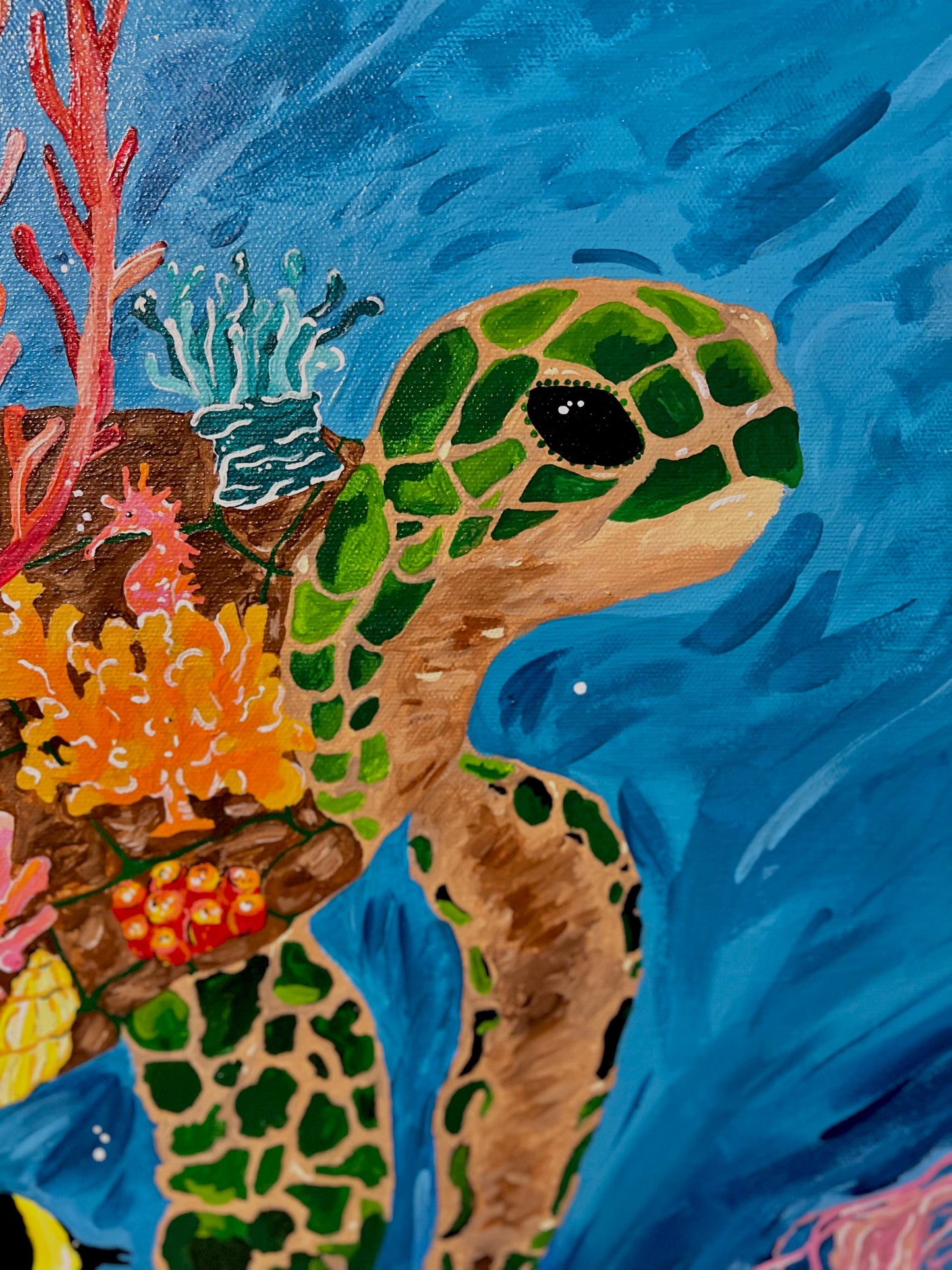 Amanda Craig-Sea Turtle Coral Reef