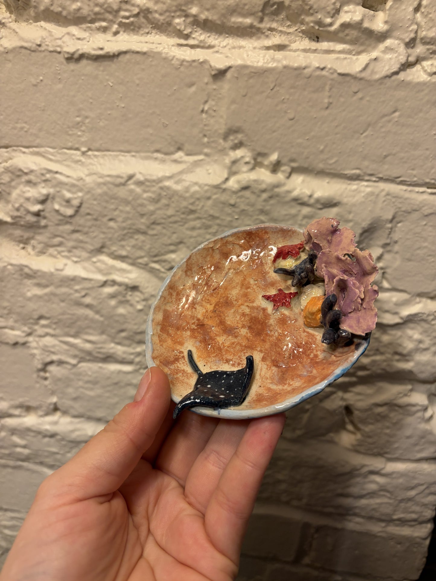 Hannah Nations- Coral Reef and Ray Trinket Dish