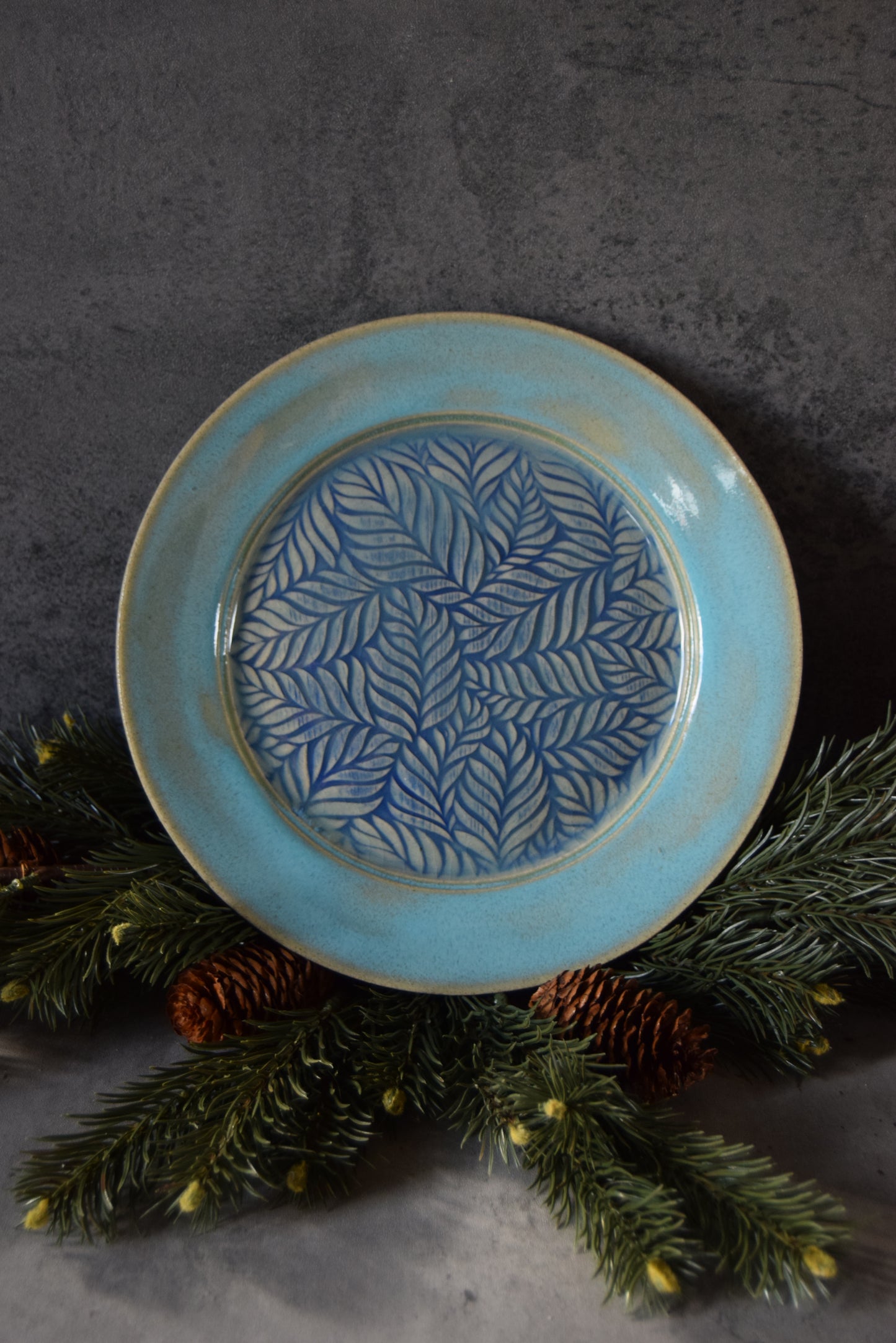 Turquoise Leaf Plate