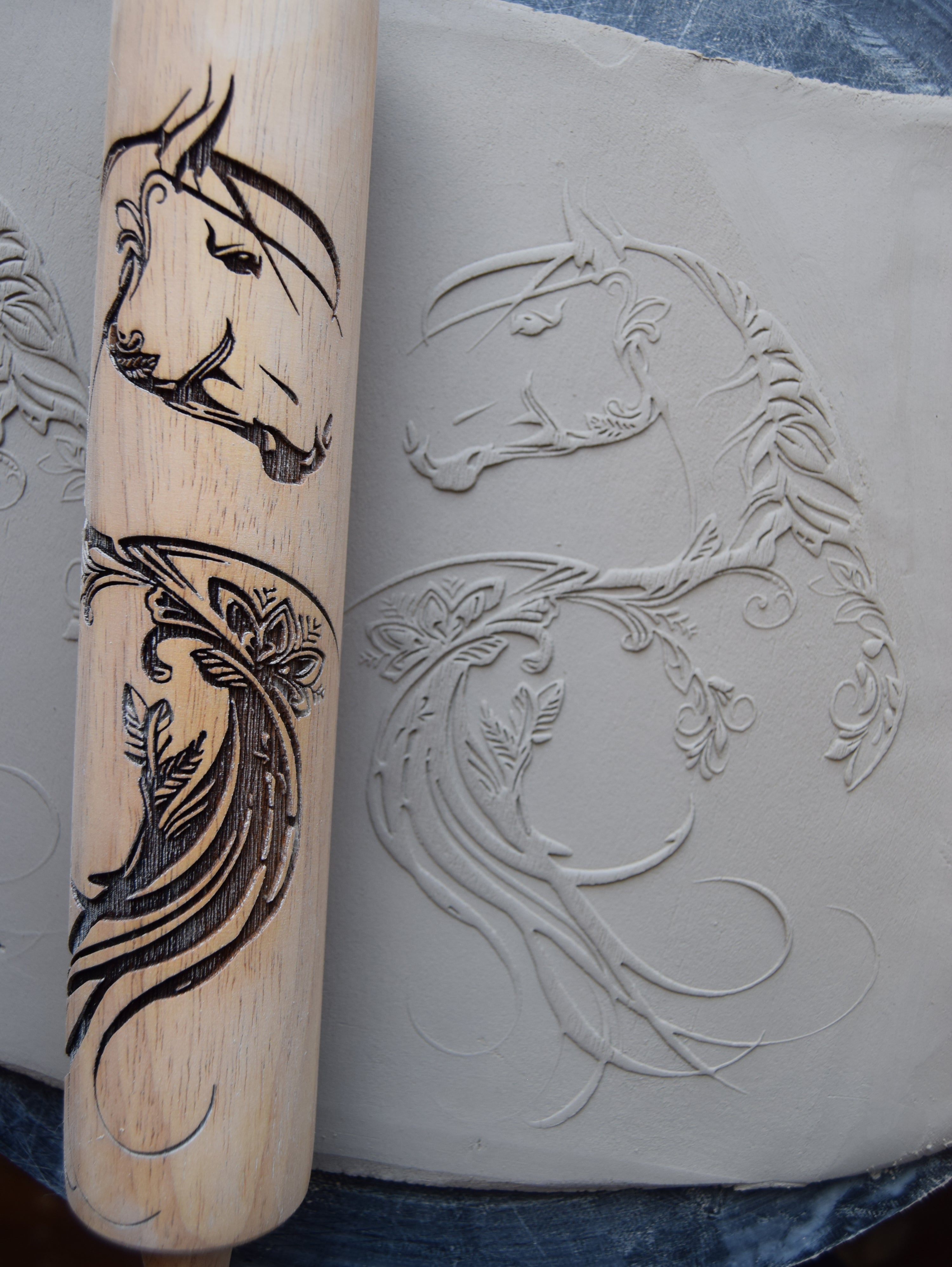 Z*Flourish Horse Rolling Pin (large) KS Wildlife Creations