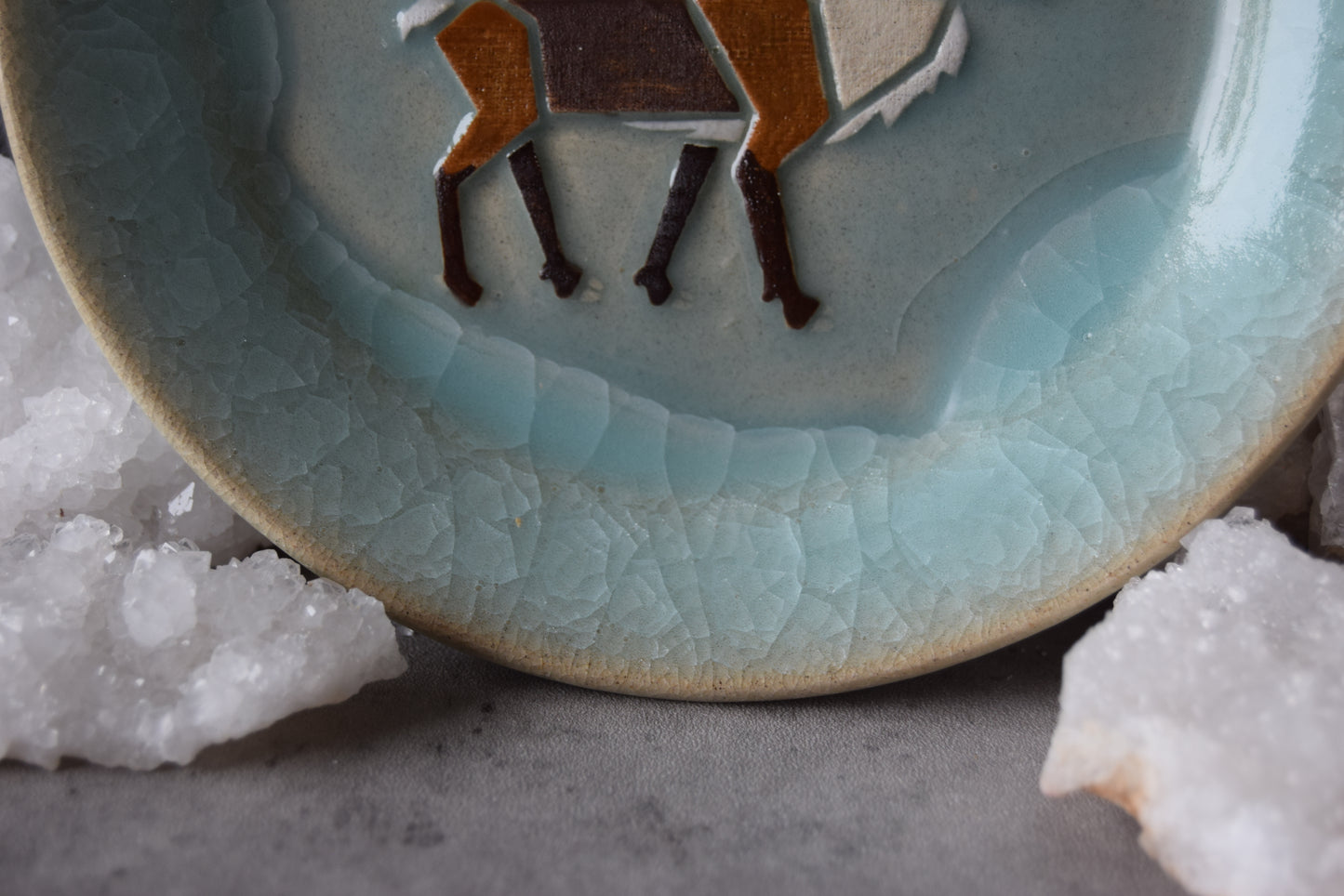 Reindeer Plate (blue)