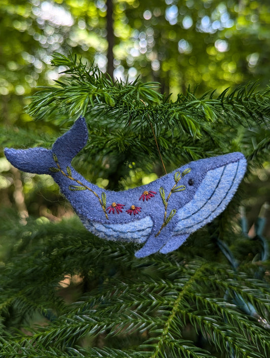 Kate Minelli- Whale Ornament (blue)
