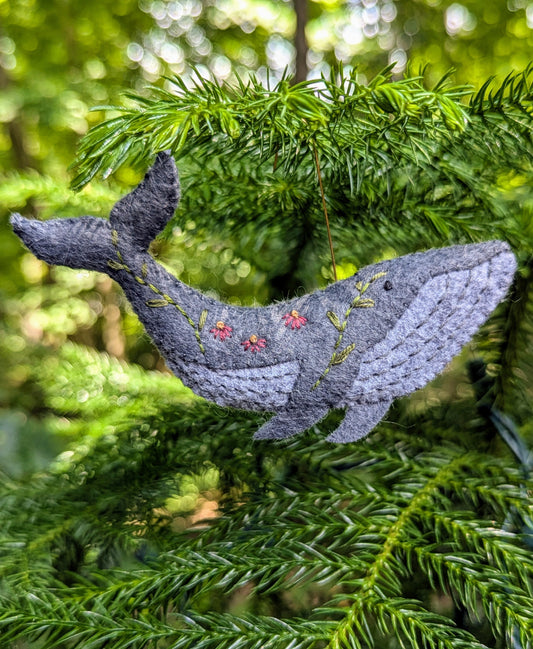 Kate Minelli- Whale Ornament (grey)