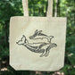 Kate Minelli- Hand Printed Organic Cotton Tote & Kitchen Towel Set