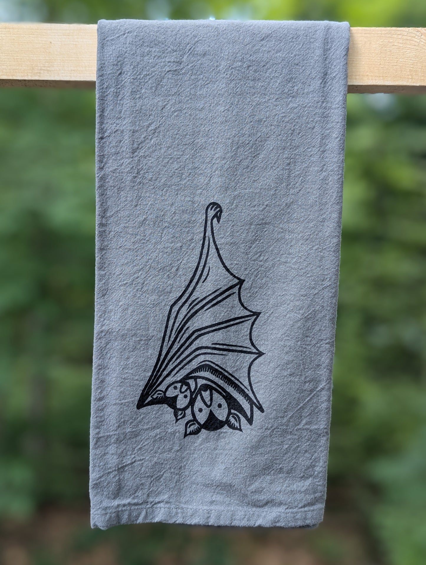 Kate Minelli- Hand Printed Organic Cotton Tote & Kitchen Towel Set