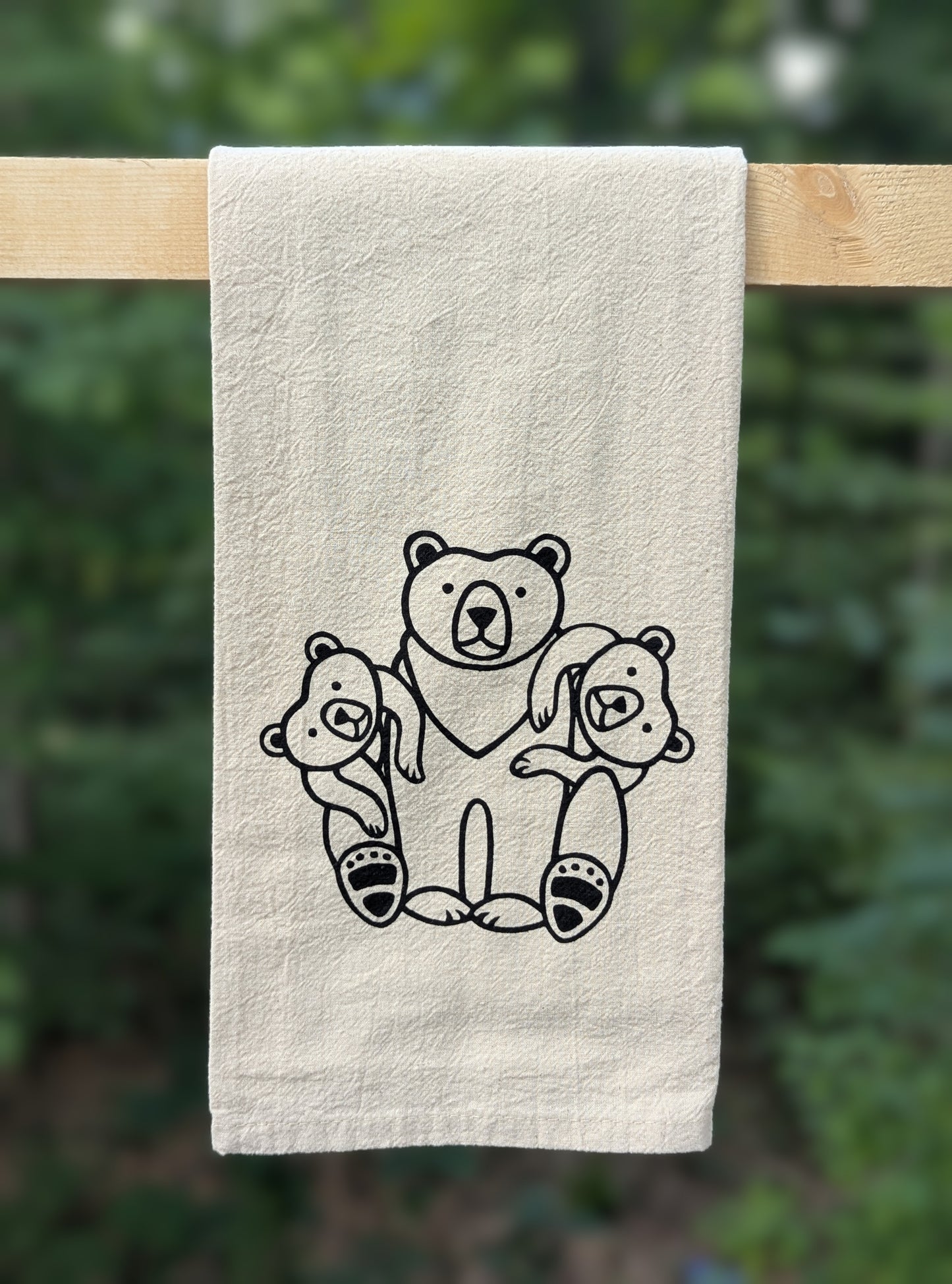 Kate Minelli- Hand Printed Organic Cotton Tote & Kitchen Towel Set