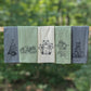 Kate Minelli- Hand Printed Organic Cotton Tote & Kitchen Towel Set