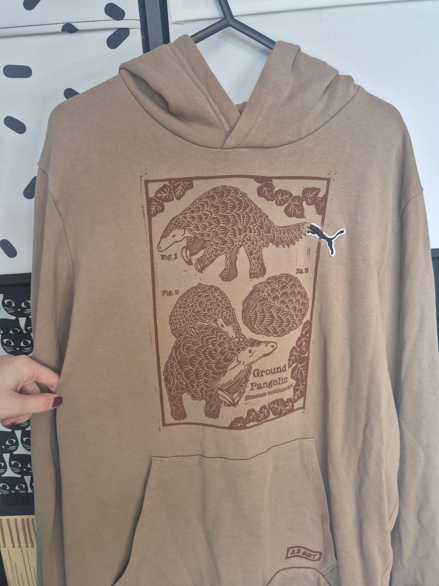 Ash Best- Pangolin and Ant Hoodie (size M) & A4 Print Bundle