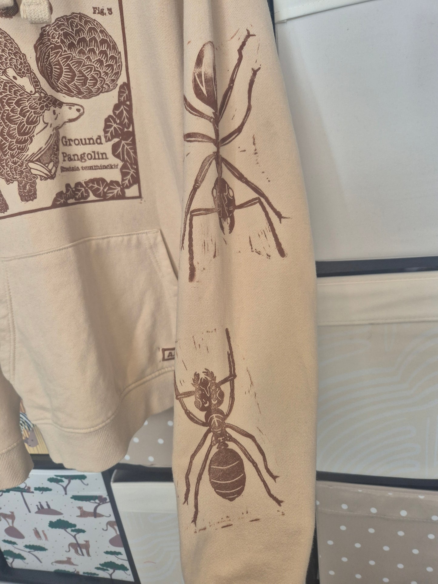 Ash Best- Pangolin and Ant Hoodie (size XL) & A4 Print Bundle #2