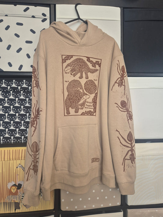 Ash Best- Pangolin and Ant Hoodie (size L) & A4 Print Bundle (Copy)