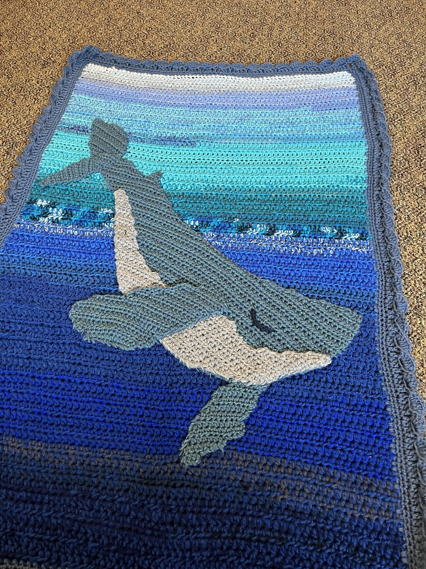 AJ Courtney- Blue Whale Blanket