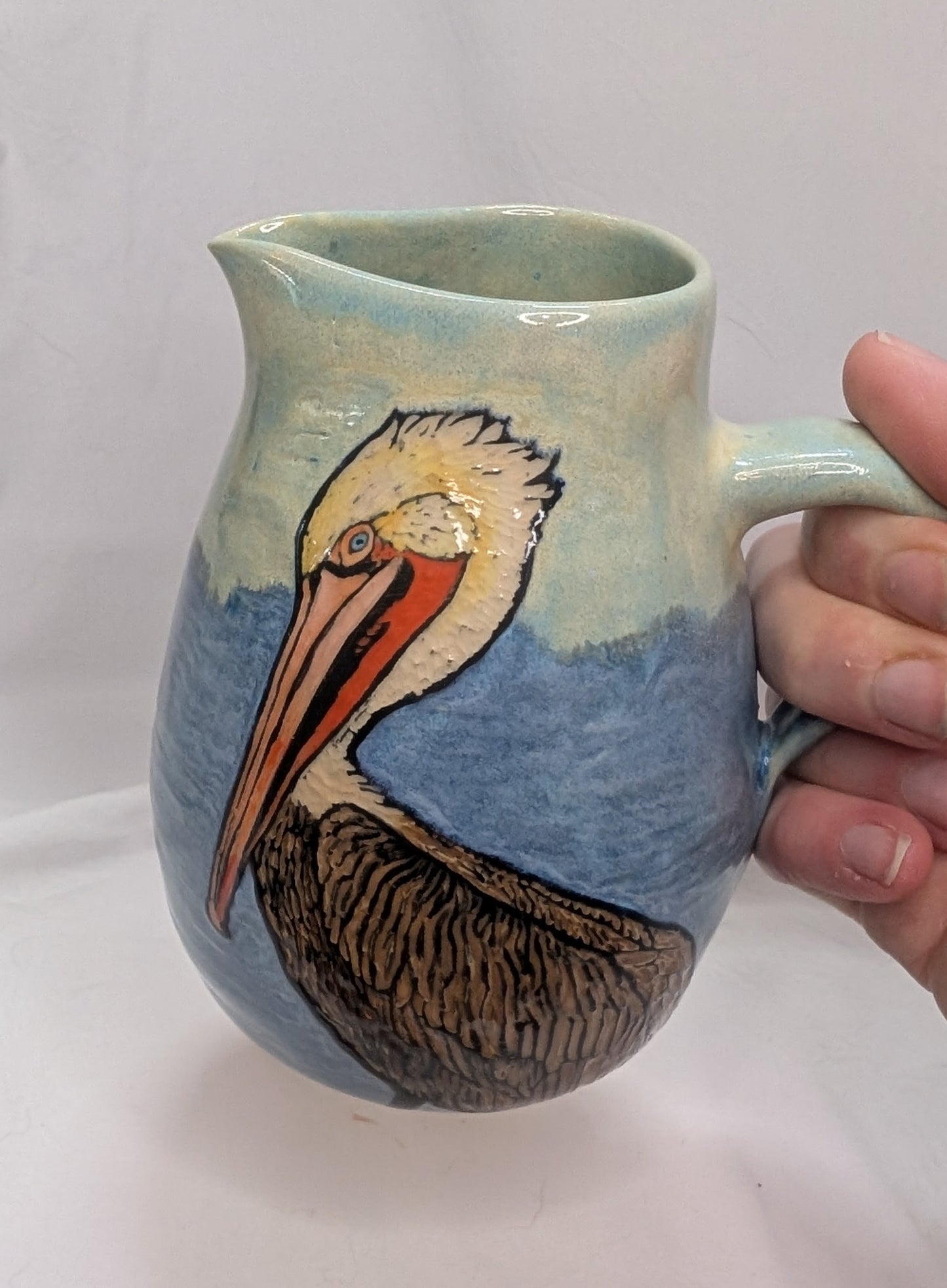 Melissa Rohrs- Brown Pelican small pitcher