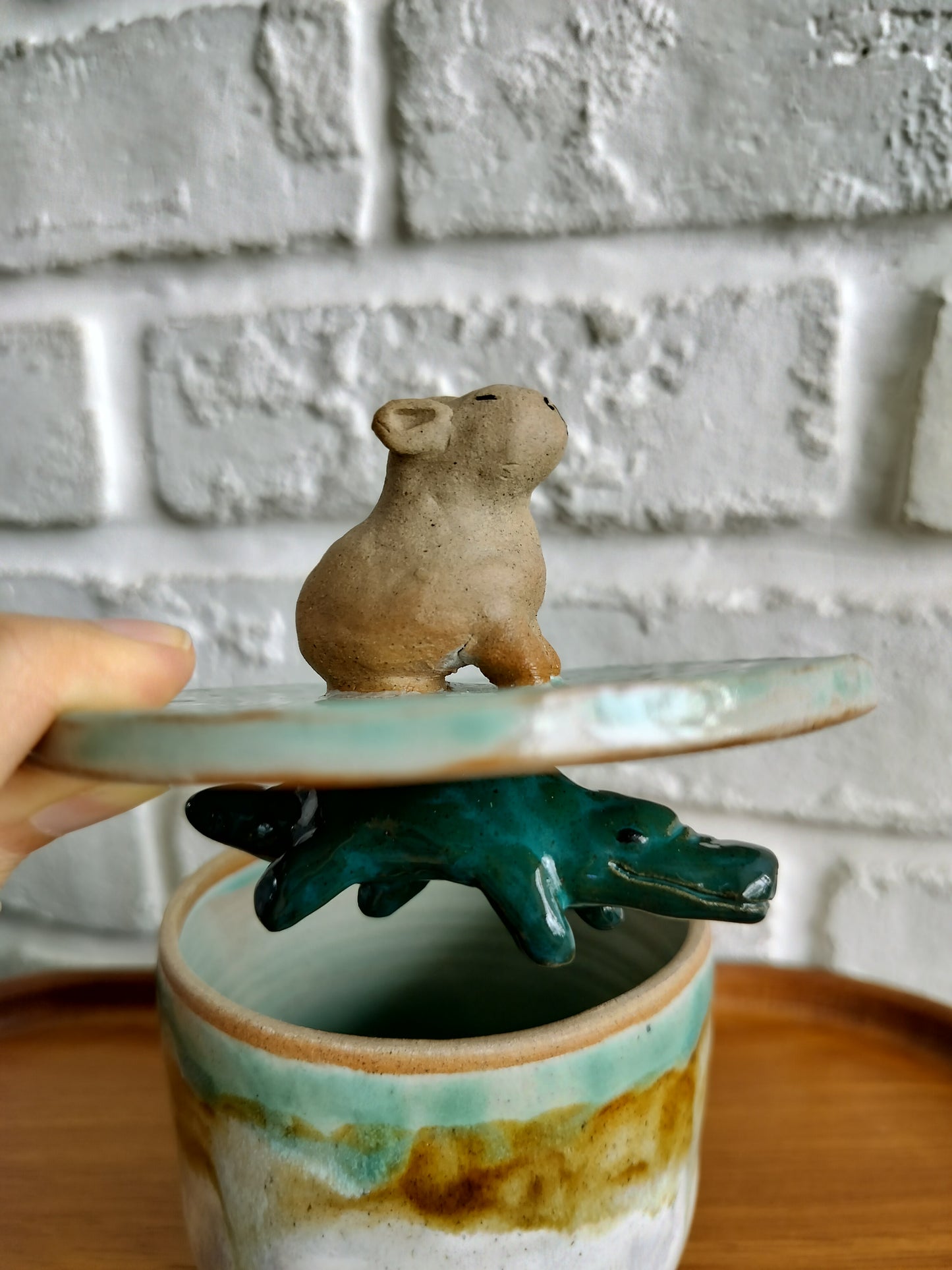 Grace Thng- Capybara Riding an Alligator
