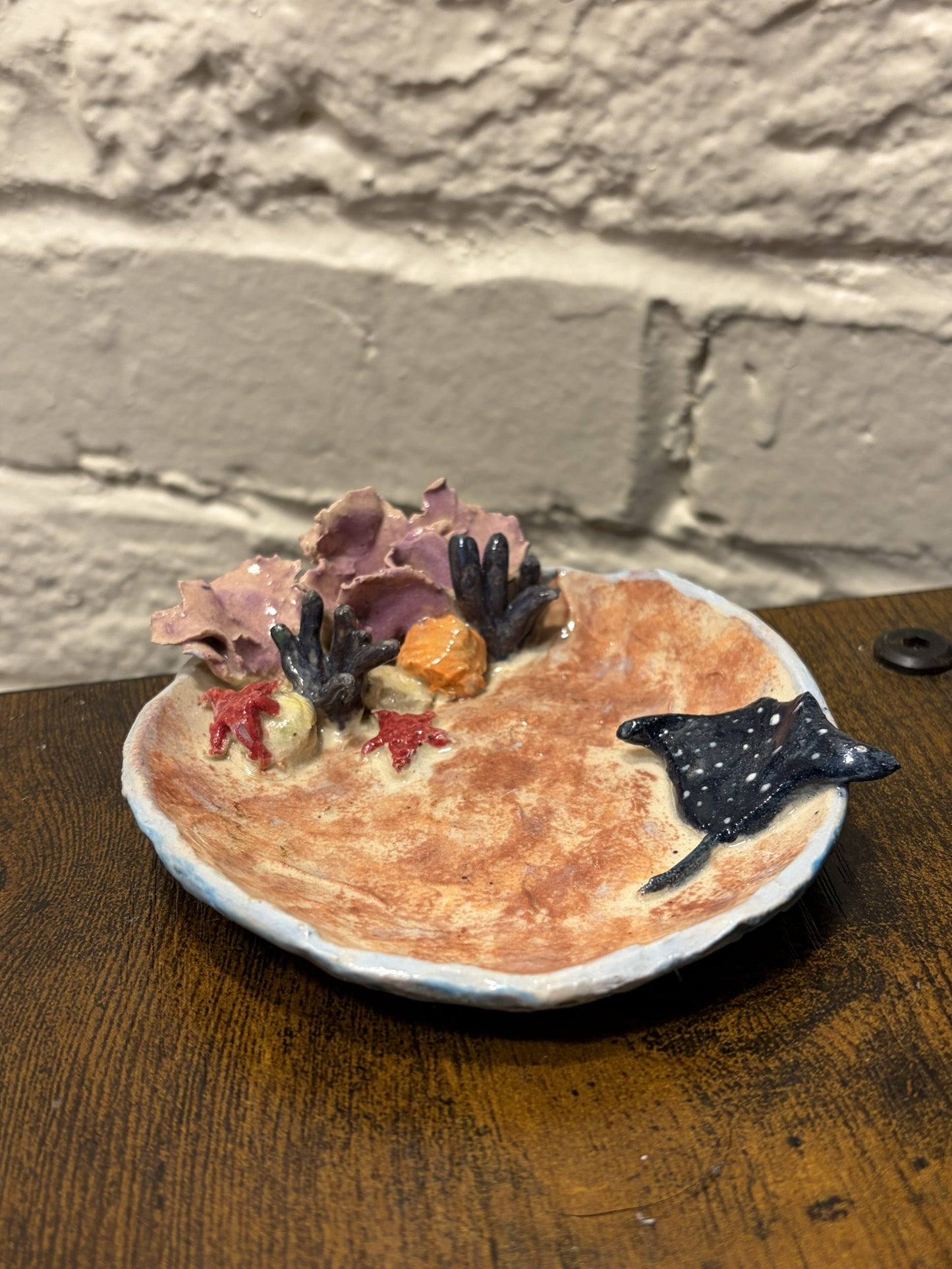Hannah Nations- Coral Reef and Ray Trinket Dish