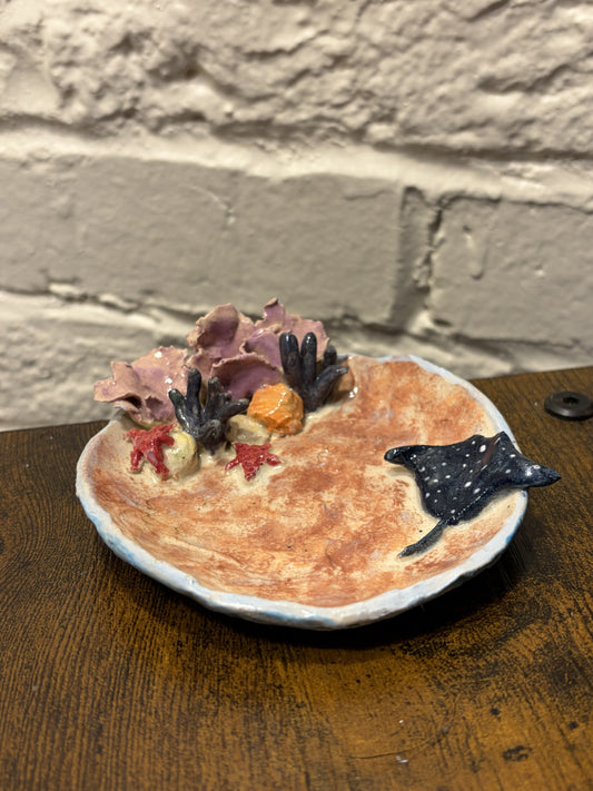 Hannah Nations- Coral Reef and Ray Trinket Dish