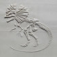 Z*Rodillo de textura - Fósil de Dilophosaurus (con cresta)