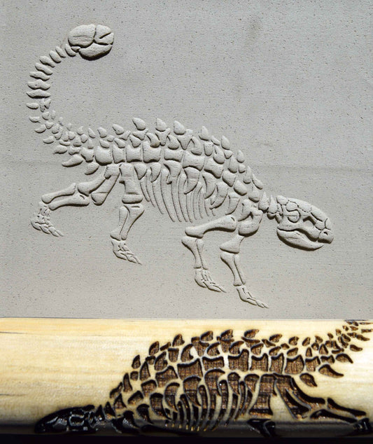 Rodillo de textura Z* - Fósil de anquilosaurio