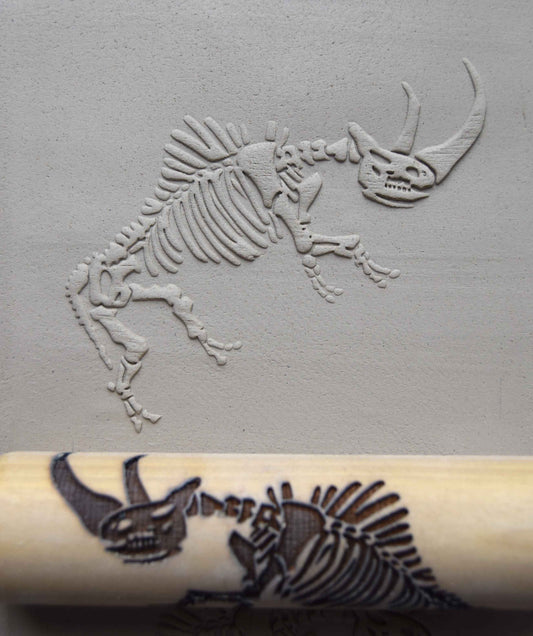 Z*Rouleau à texture - Fossile de rhinocéros laineux