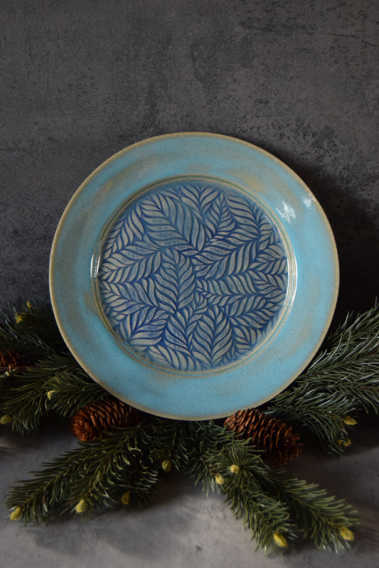 Turquoise Leaf Plate