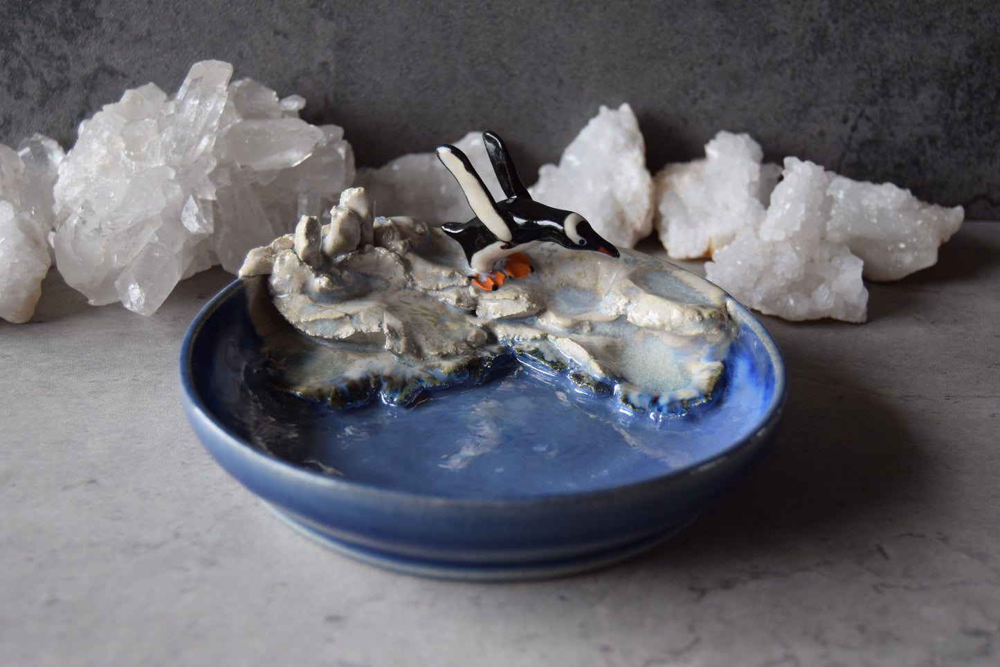 Penguin Trinket Plate (crystal)