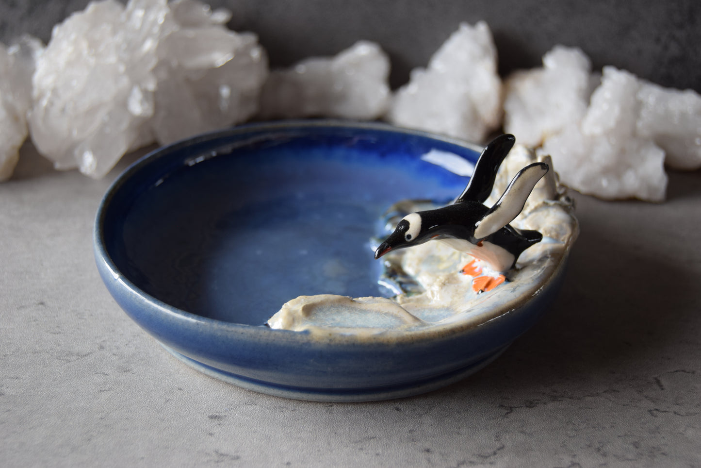 Penguin Trinket Plate (crystal)