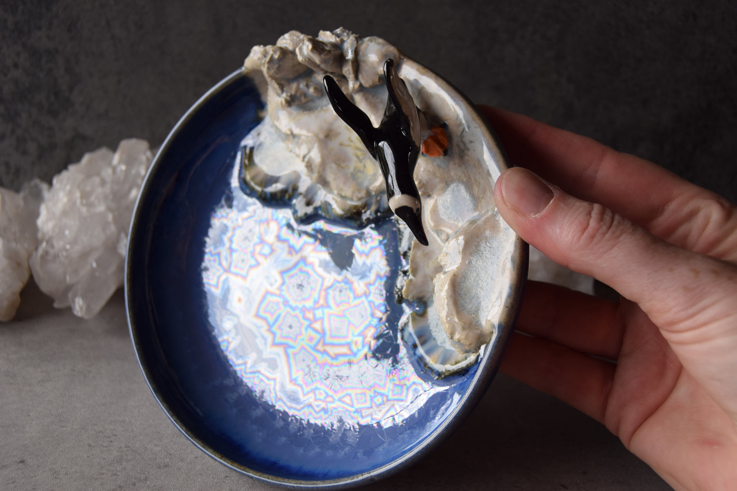 Penguin Trinket Plate (crystal)