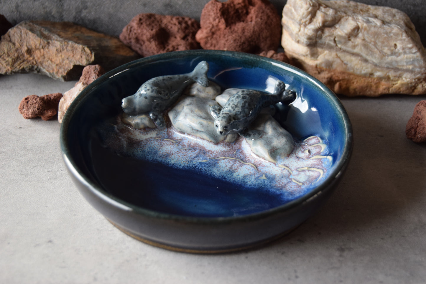 Harbor Seals Trinket Plate