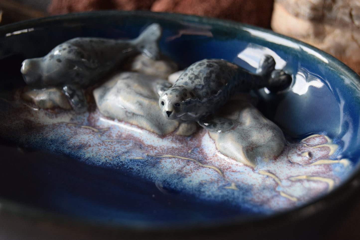 Harbor Seals Trinket Plate