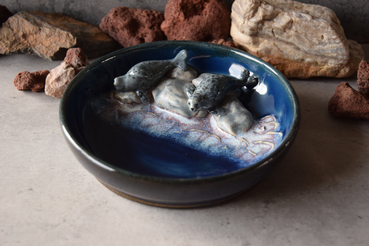 Harbor Seals Trinket Plate