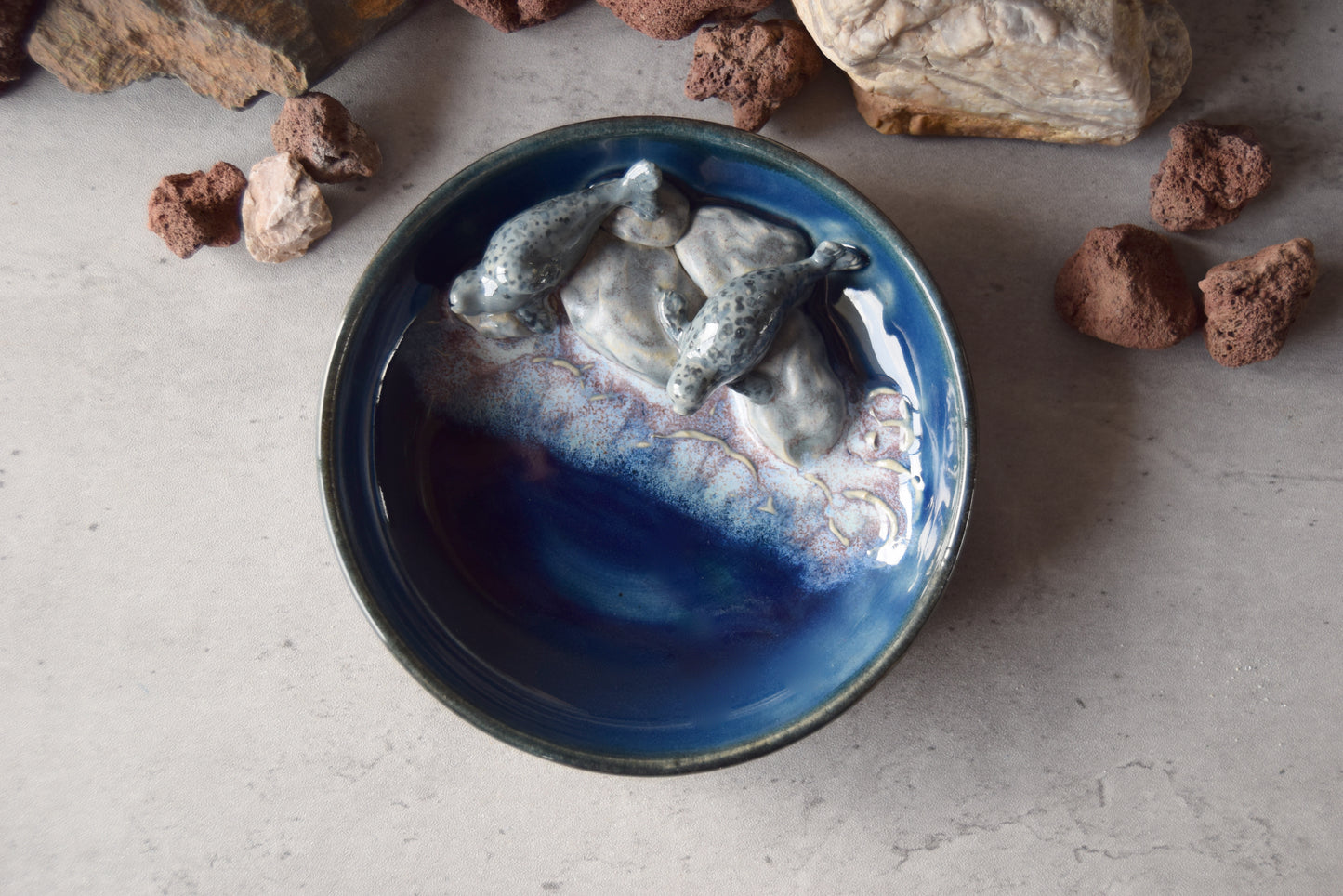 Harbor Seals Trinket Plate