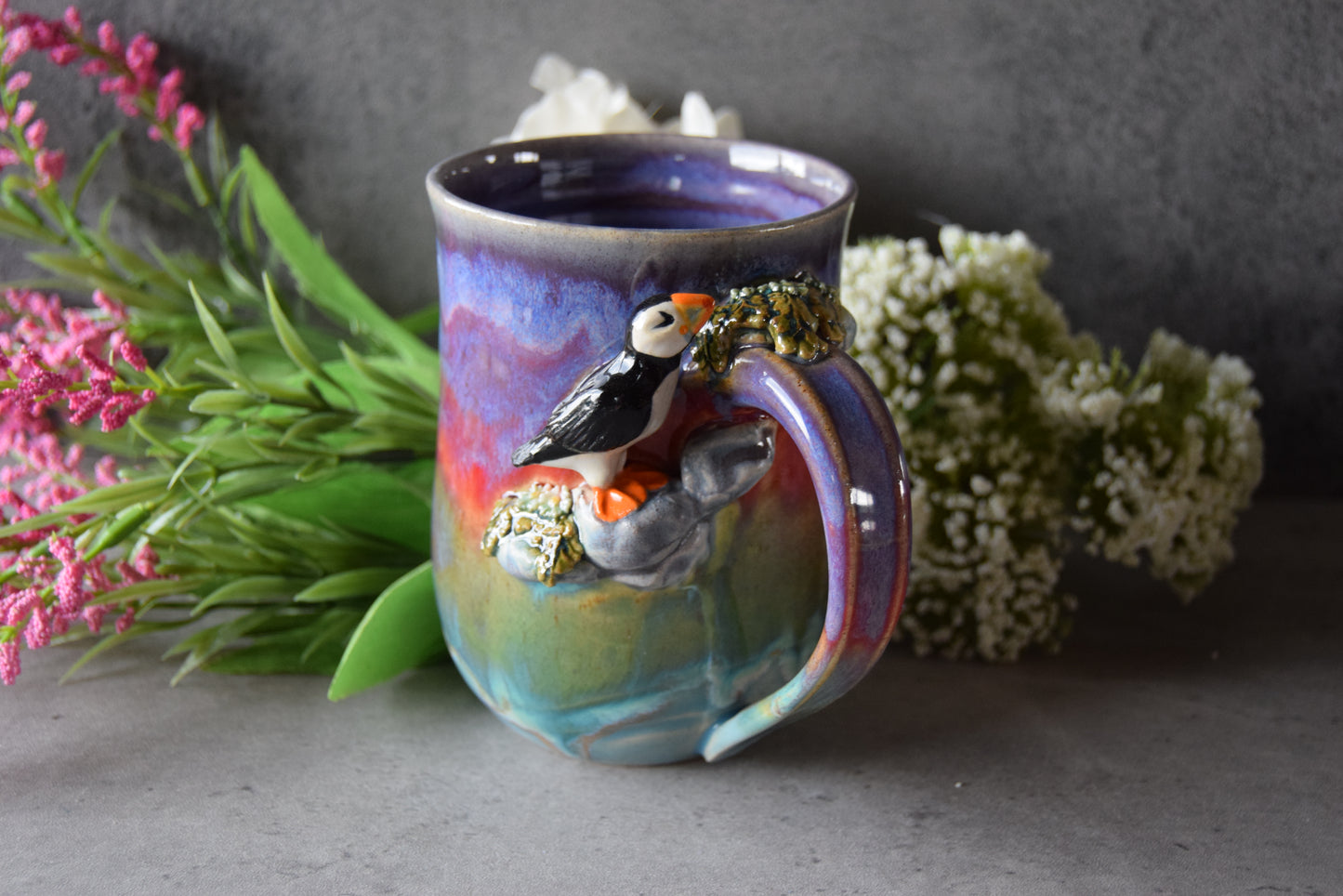 Puffin Mug (purple)