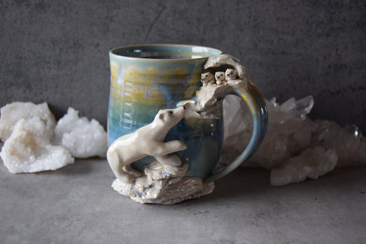 Polar Bear Den Mug (blue)
