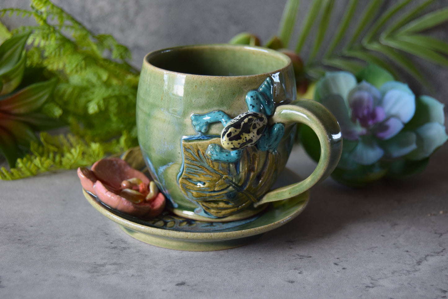 Frogs and Orchids Tea Set