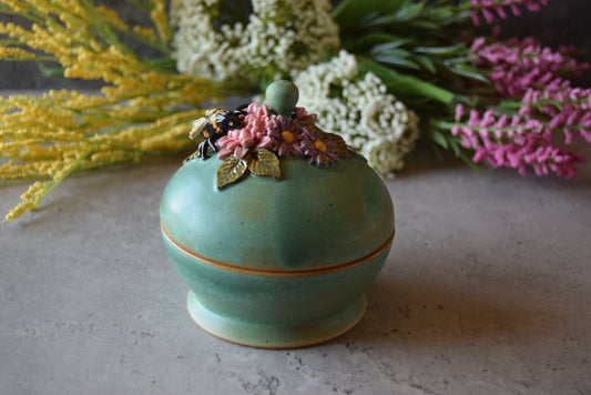 Bee and Wildflowers Jar