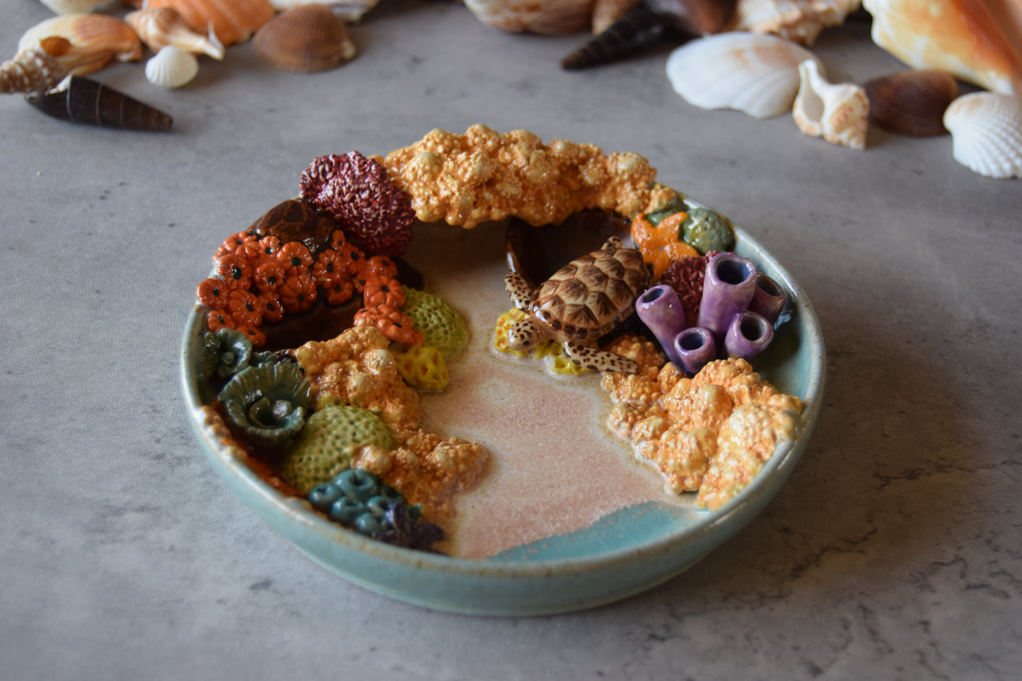Coral Reef Jewelry Dish (plate)