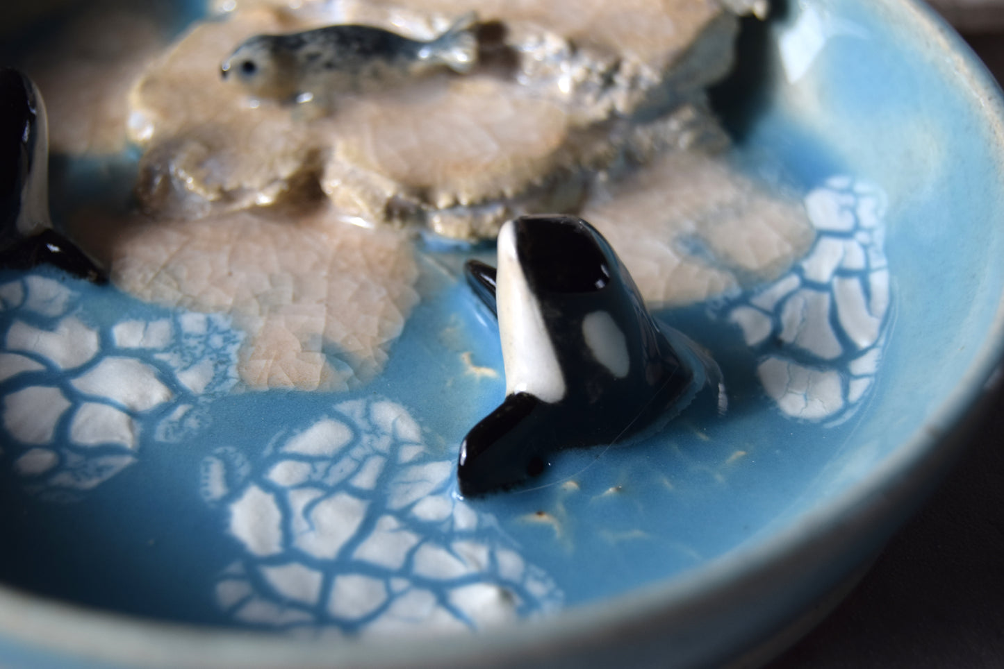 Orcas and Seal Trinket Plate