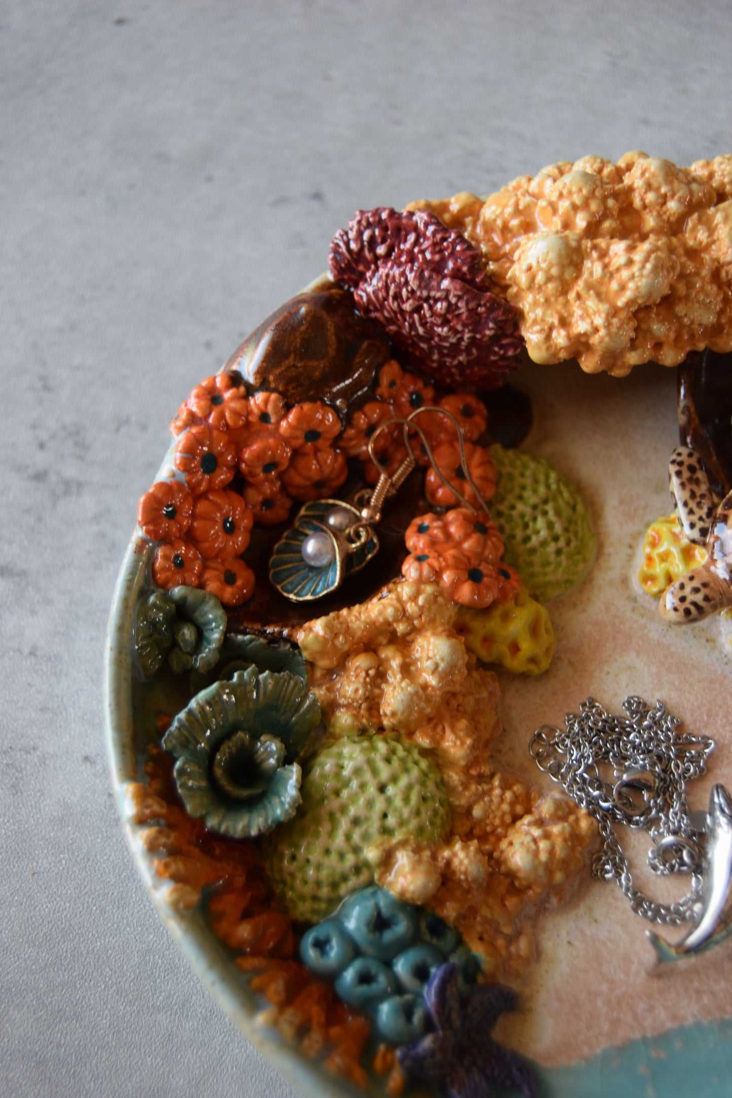 Coral Reef Jewelry Dish (plate)