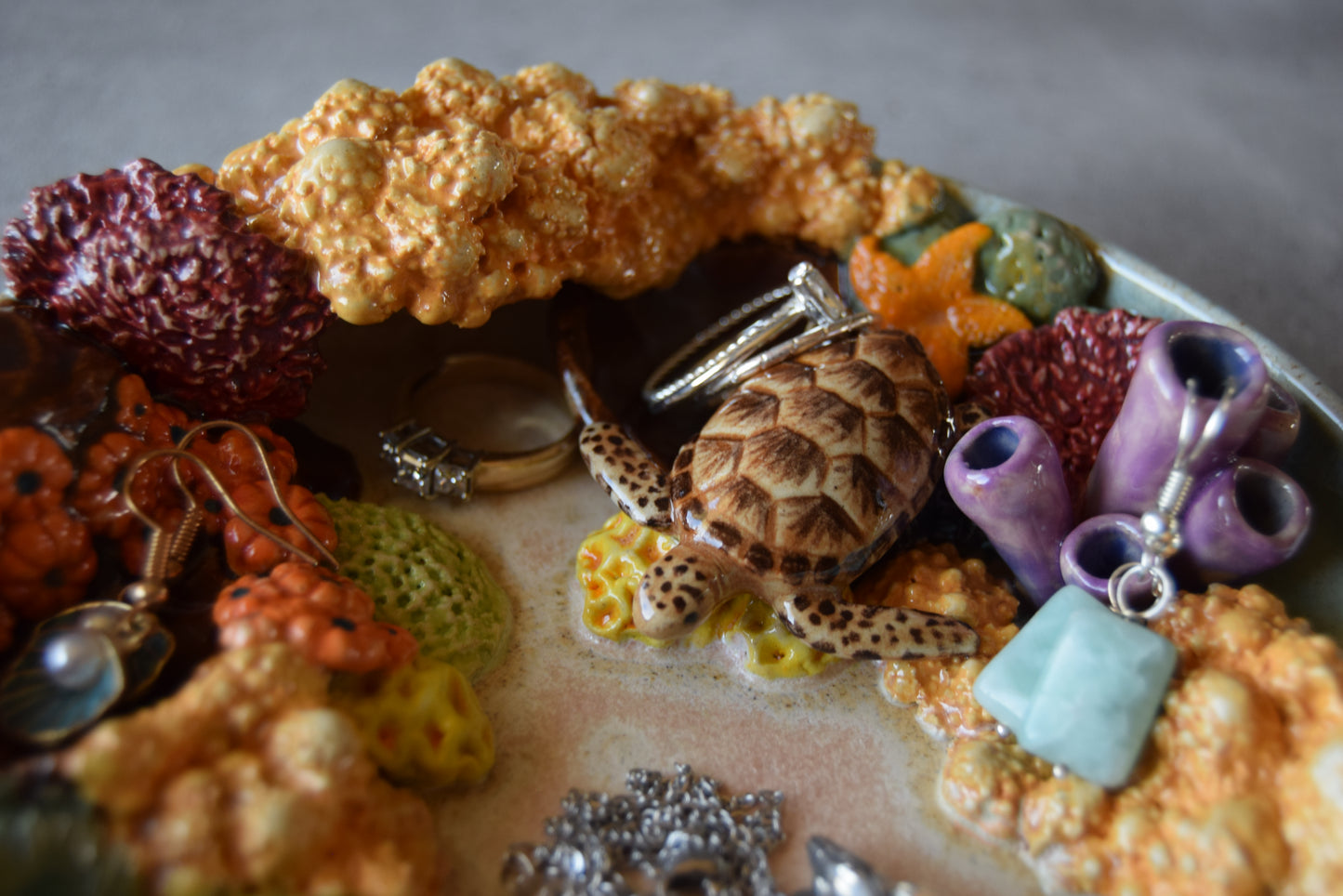 Coral Reef Jewelry Dish (plate)