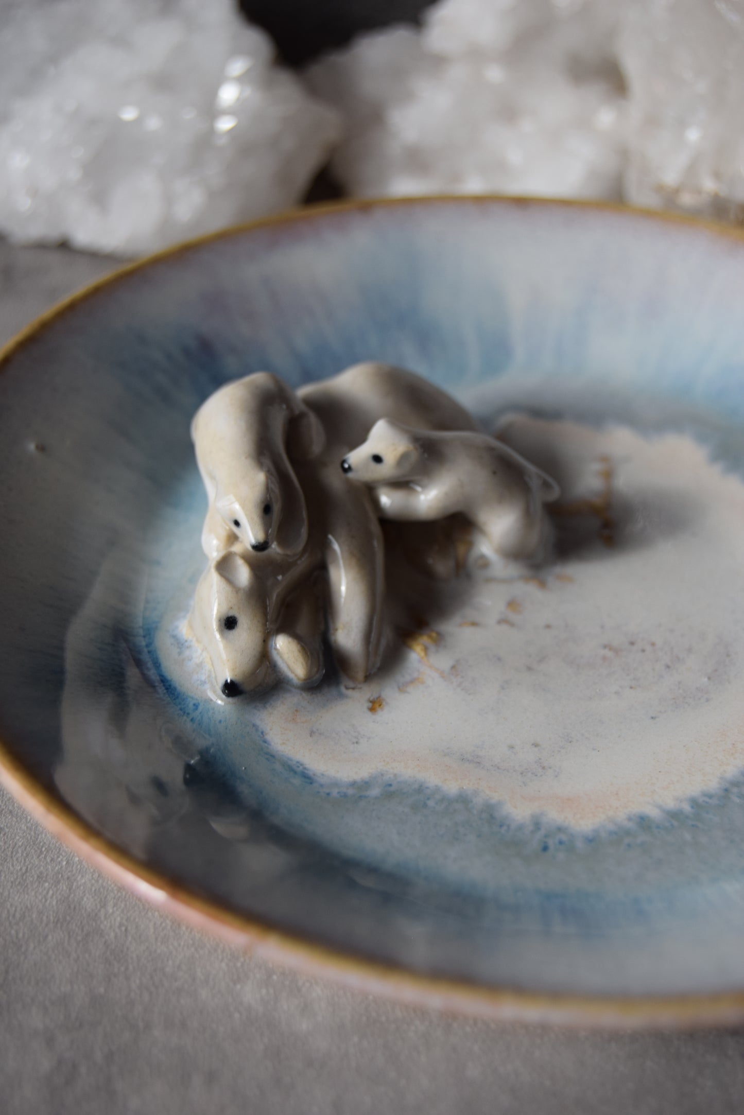 Polar Bears Trinket Plate