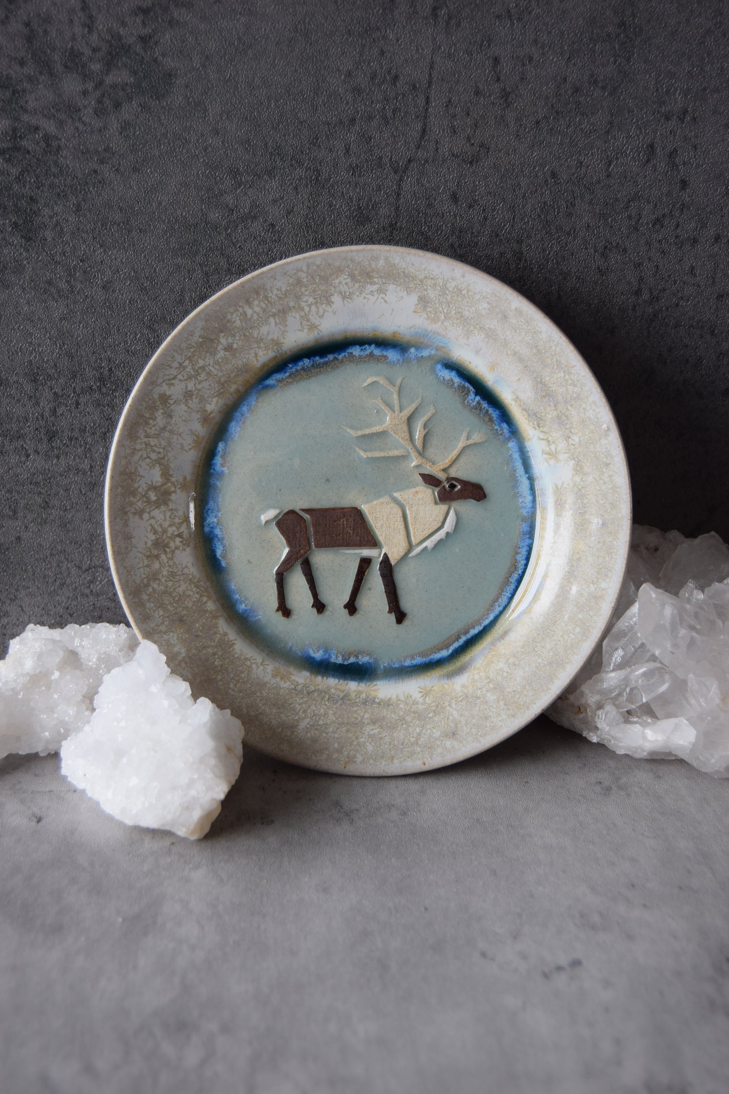 Reindeer Plate (white)