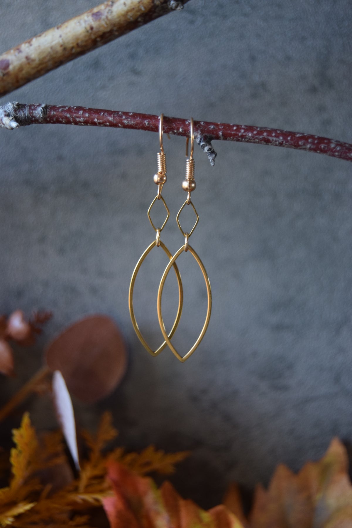 Gold Crystal Leaf Set