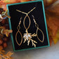 Gold Crystal Leaf Set