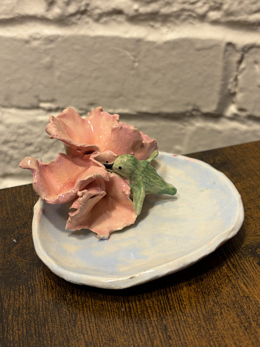 Hannah Nations- Hummingbird and Flower Trinket Dish