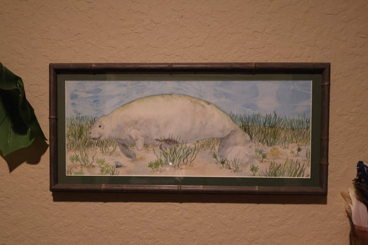 Amber Rae Malott- Manatee Framed Original Art from Book