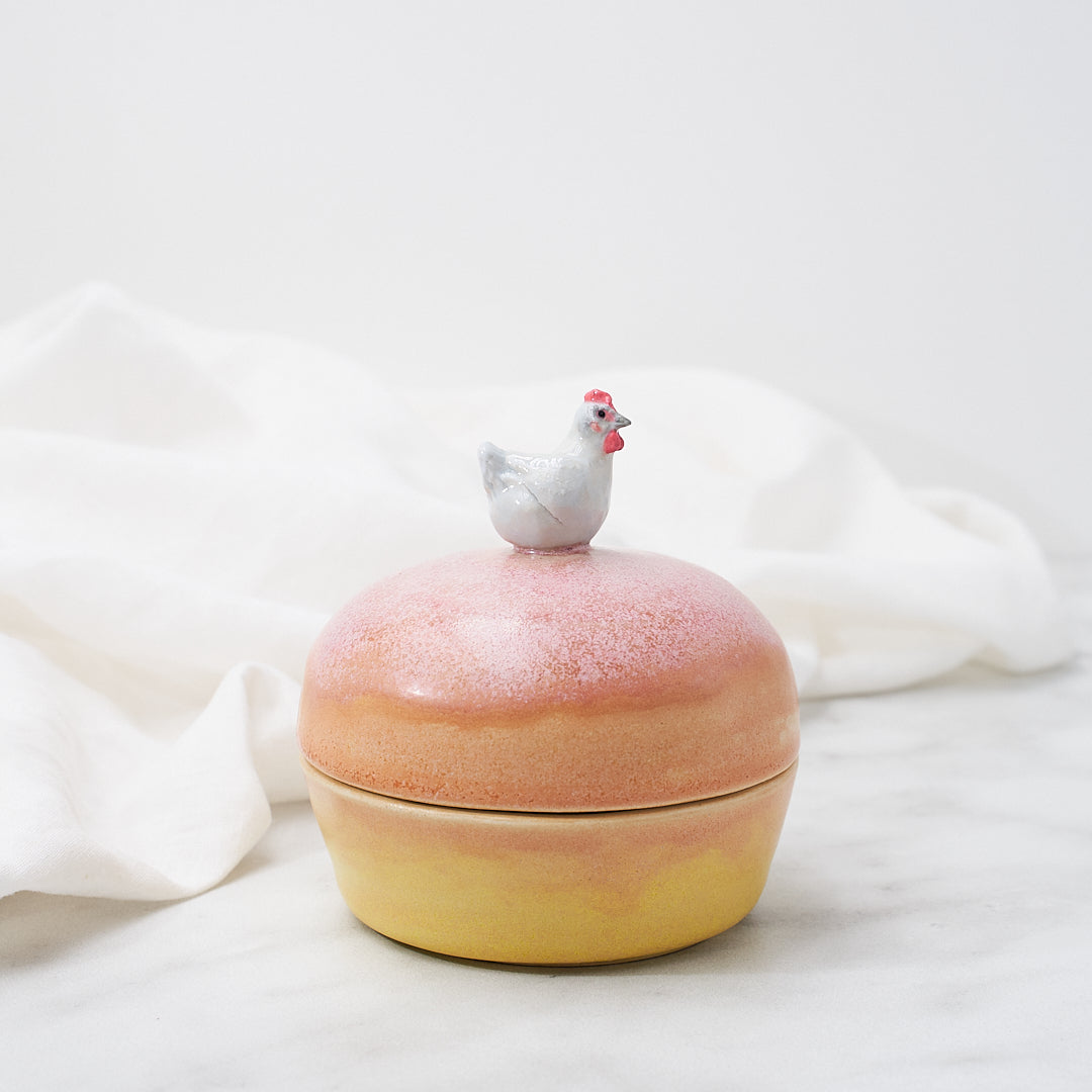Sara Redpath- Lavender Orpington Lidded Dish