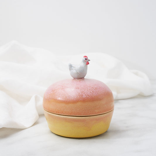 Sara Redpath- Lavender Orpington Lidded Dish