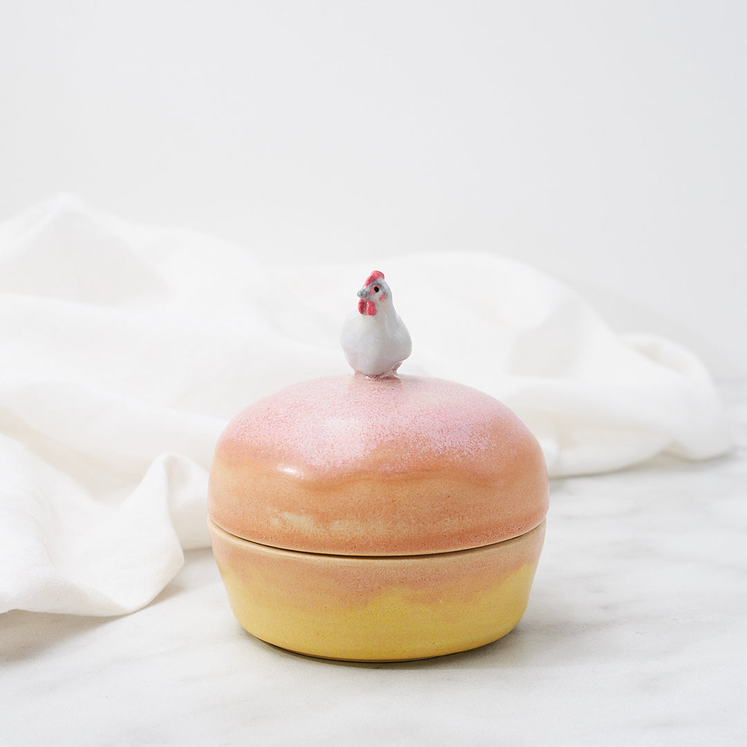Sara Redpath- Lavender Orpington Lidded Dish
