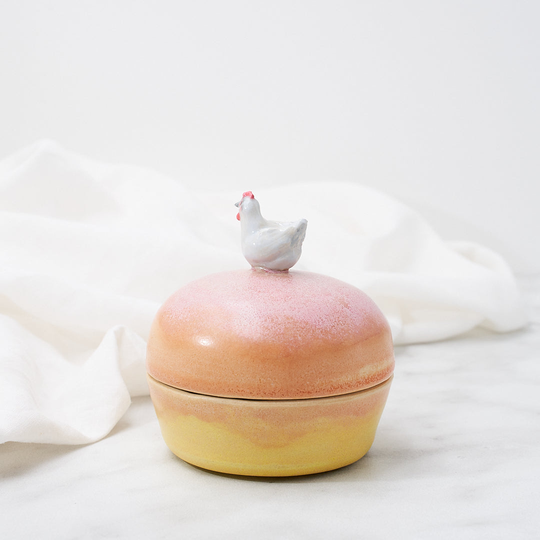 Sara Redpath- Lavender Orpington Lidded Dish